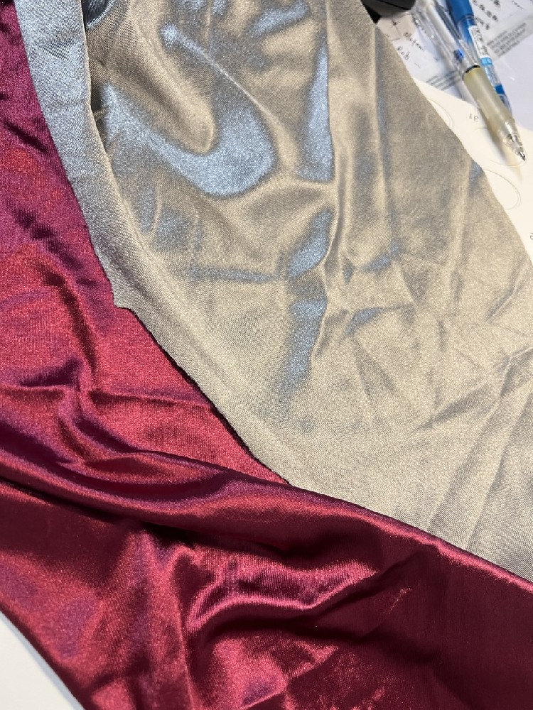 Attach fabric cut by single stitch